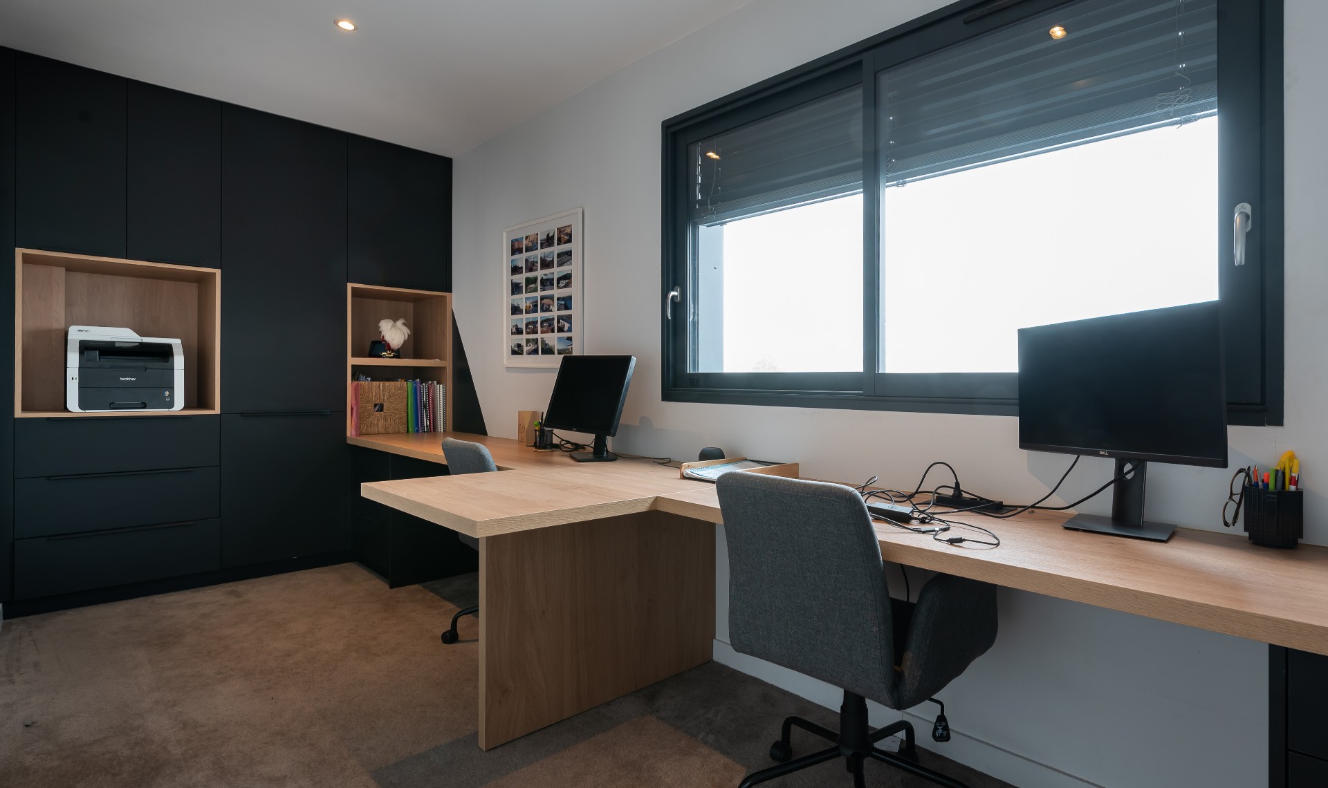 Agencer un bureau tout en longeur