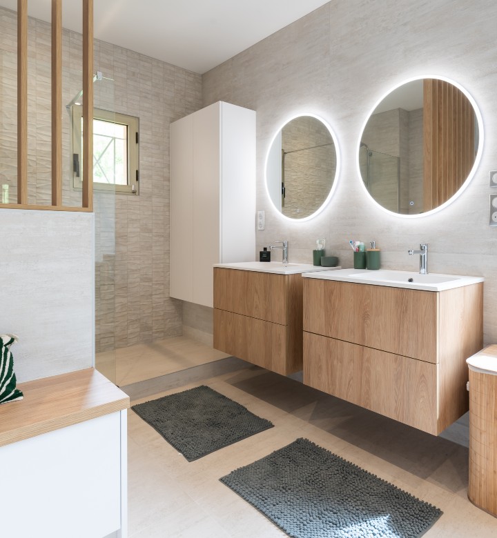 Salle de bains nature, moderne et design